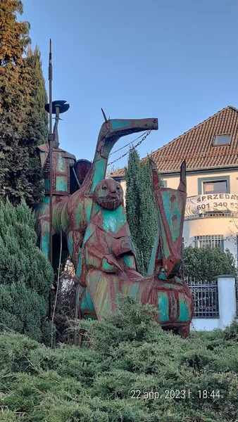 Don Kichote i Sancho Pansa (rzeźba przy ul. Uroczej)